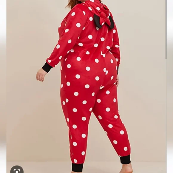 DISNEY MINNIE MOUSE FLEECE Sleep ONESIE PAJAMA Halloween